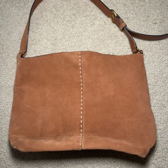 Tory Burch Tan Suede McGraw Hobo Bag - Picture 3 of 8